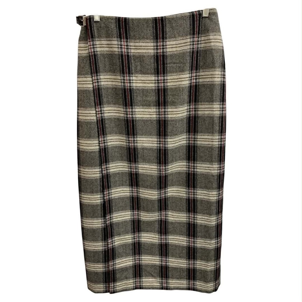 Louben Classic Plaid Pencil Skirt Size L